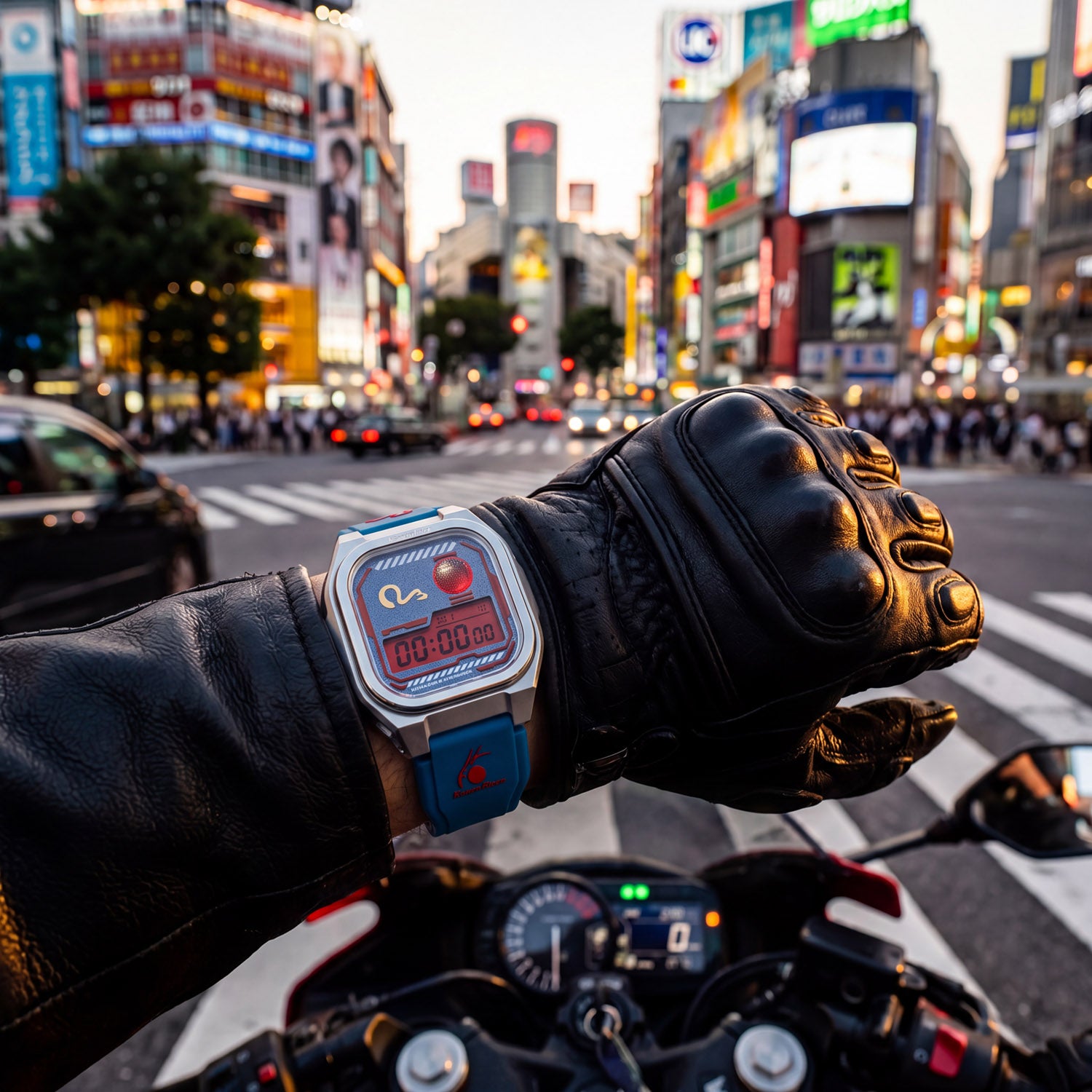 Infantry x kamen rider digital watch Brorider on wrist INP-KR3-LTE-04