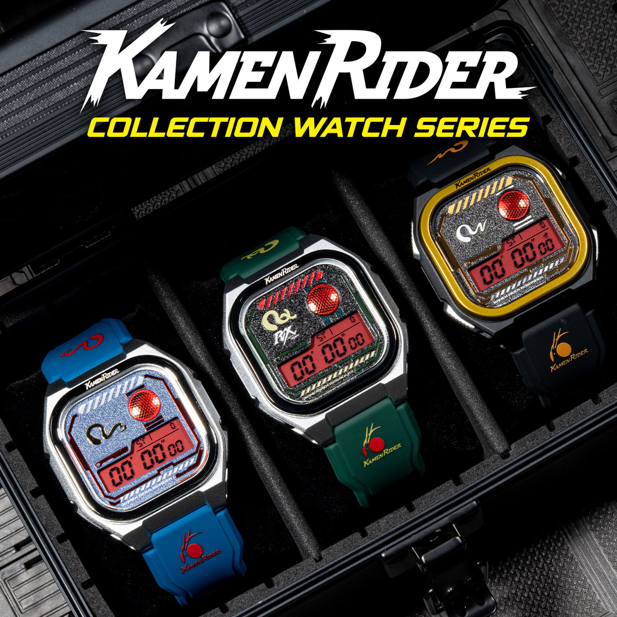 Infantry x kamen rider digital watch black RX set INP-KR-SP-SET