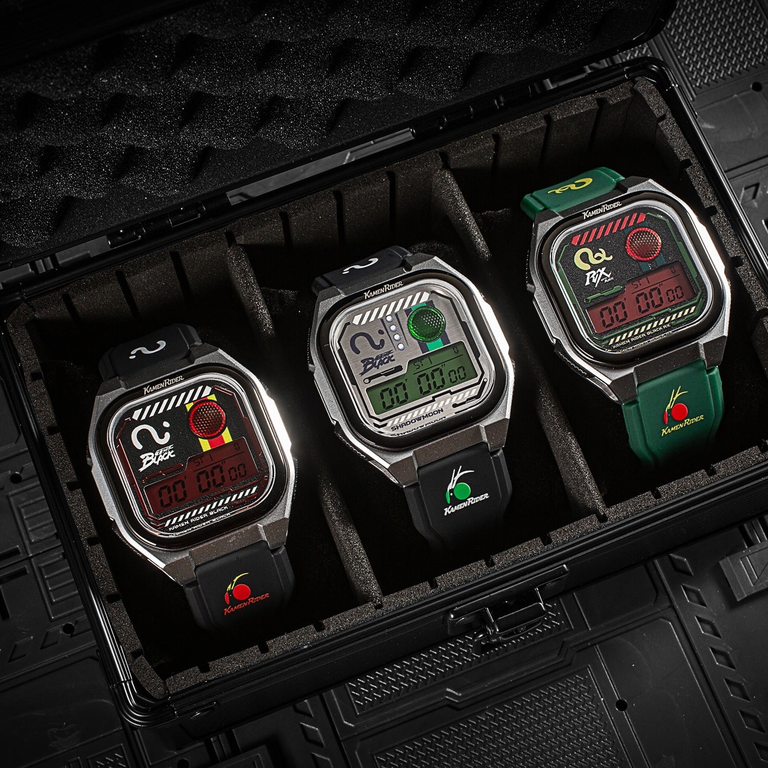 Infantry x kamen rider digital watch black set INP-KR-SP1-SET-C