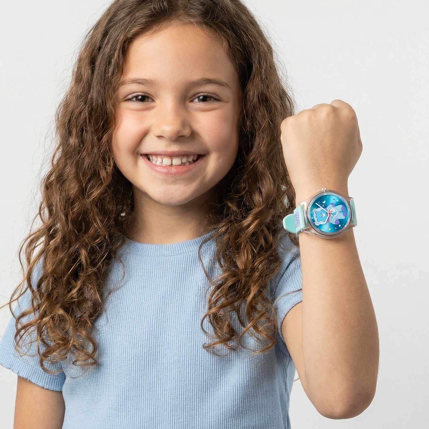 care bears watch blue on wrist perfect gift for kids