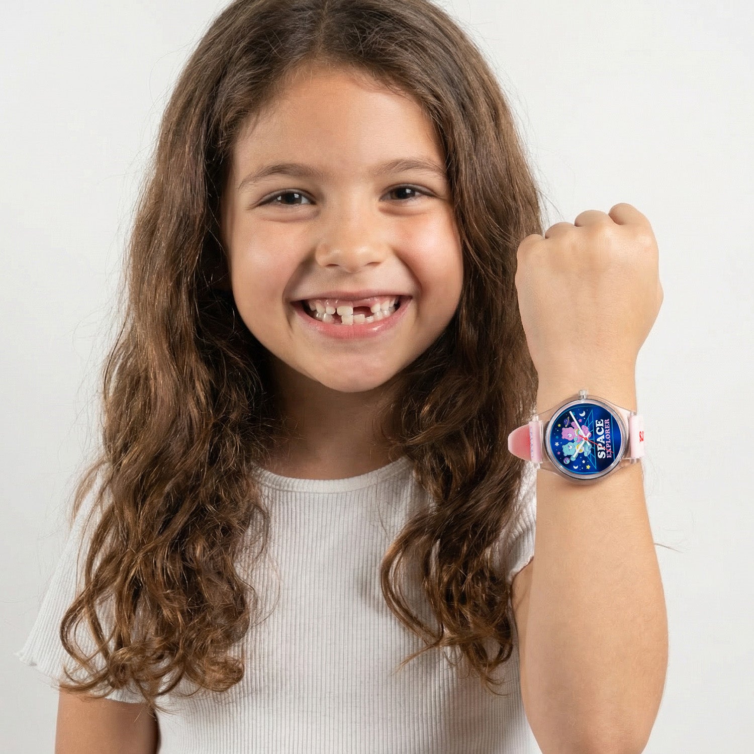 care bears watch pink on wrist perfect gift for kids