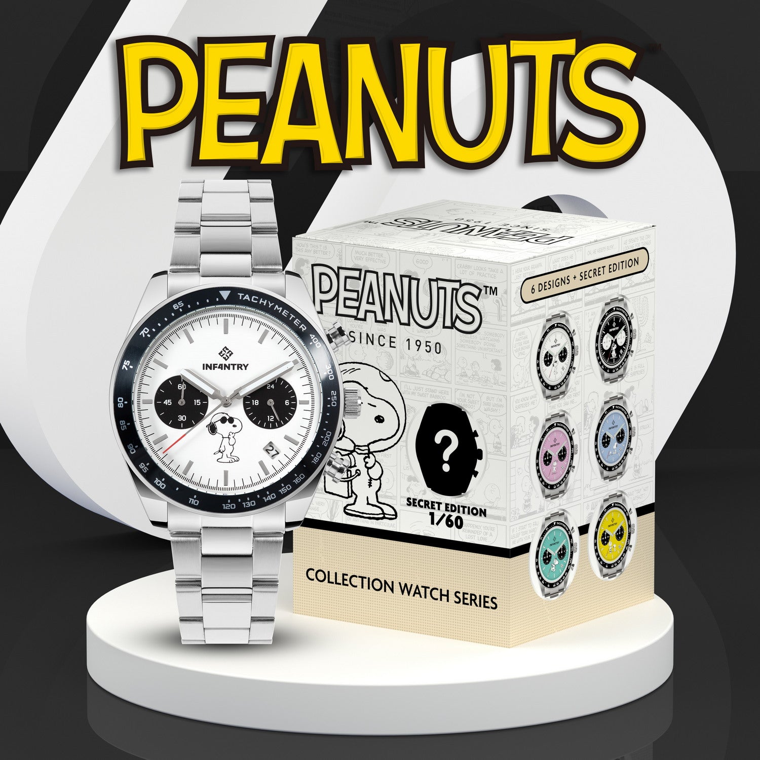 infantry x peanuts watch stainless steel strap INP-SP5-PRM-01