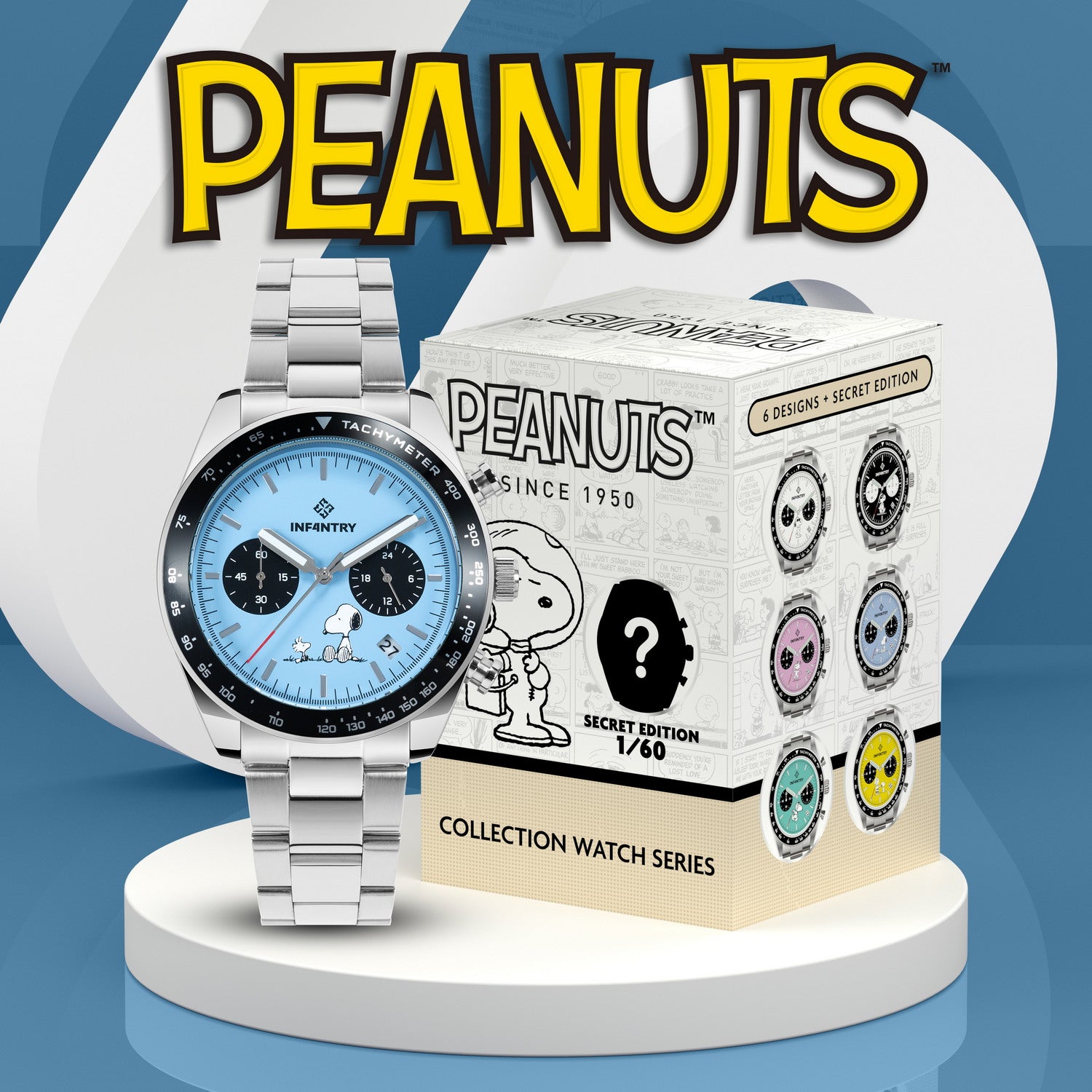 infantry x peanuts watch stainless steel strap INP-SP5-PRM-02