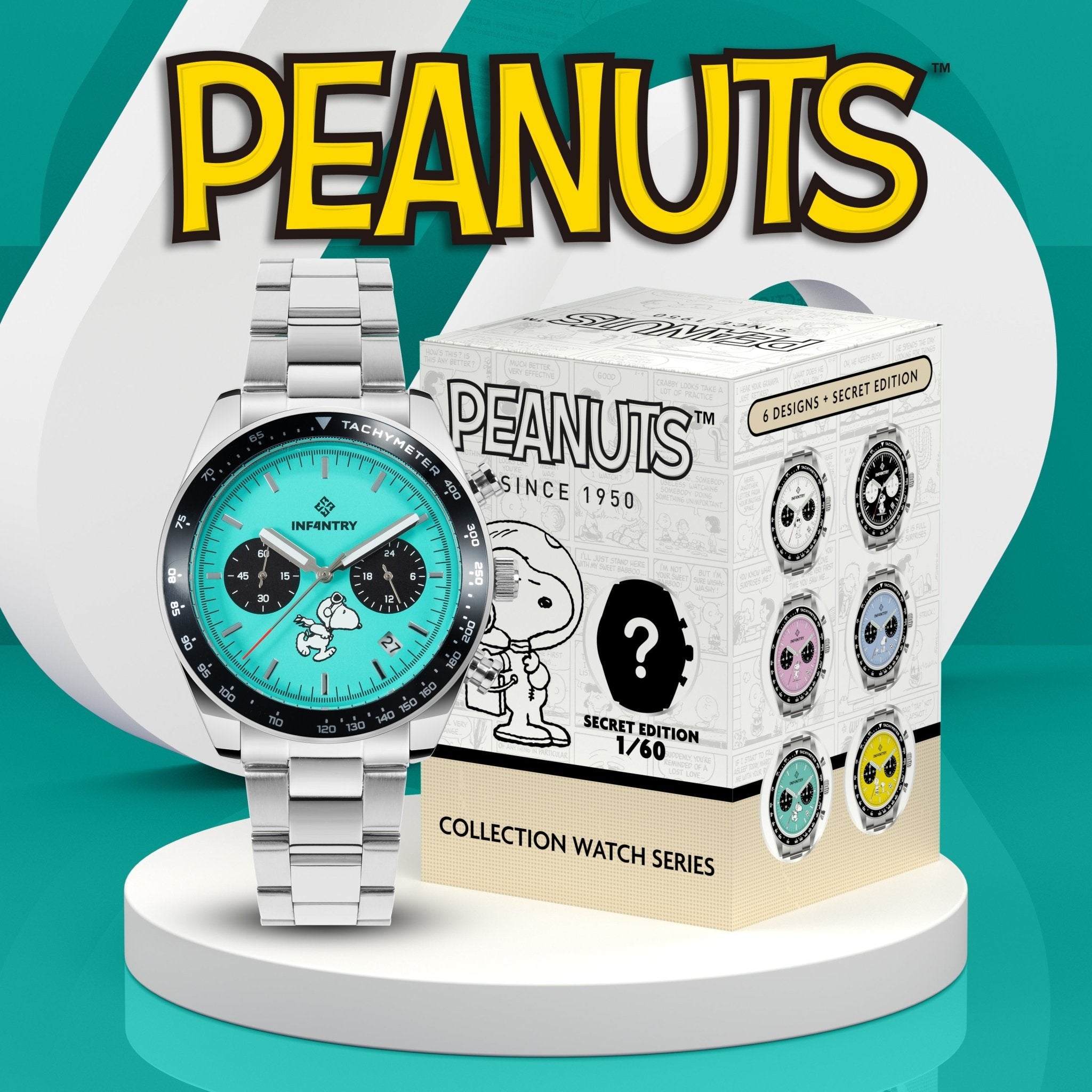 infantry x peanuts watch stainless steel strap INP-SP5-PRM-04