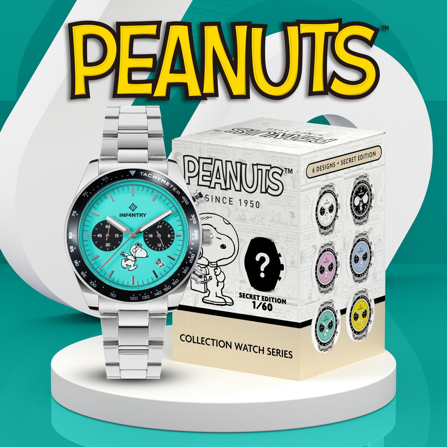 infantry x peanuts watch stainless steel strap INP-SP5-PRM-04