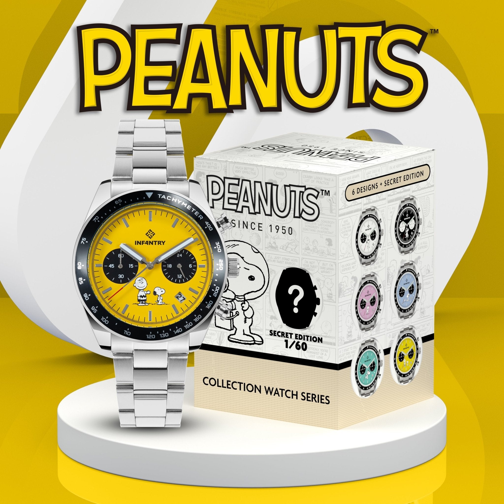 infantry x peanuts watch stainless steel strap INP-SP5-PRM-05