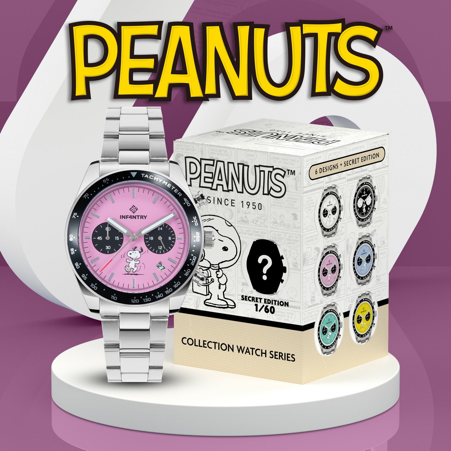 infantry x peanuts watch stainless steel strap INP-SP5-PRM-06