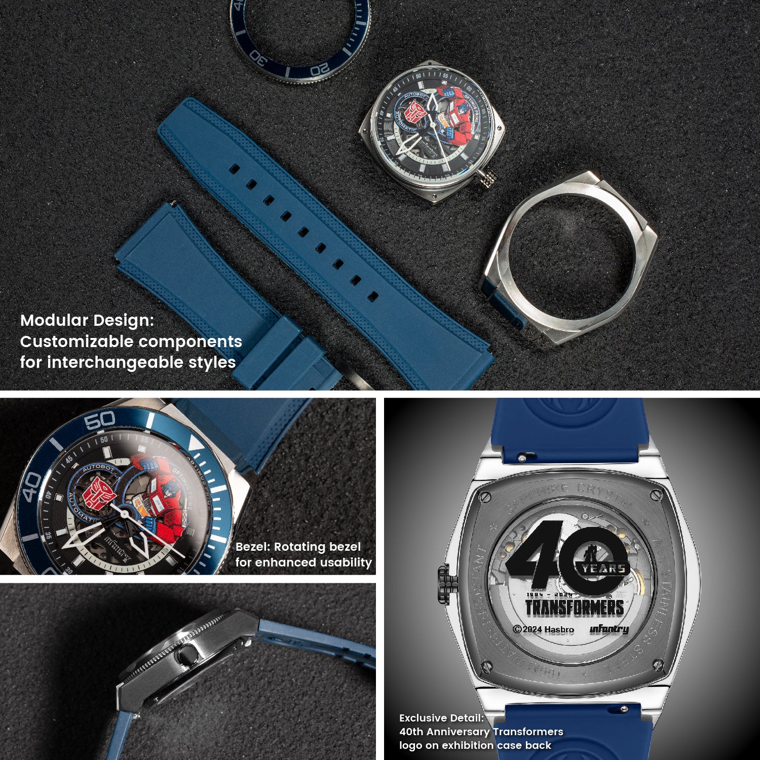 Transformers 40th Anniversary Watch: 43mm Modular Mechanical|TokeiToys