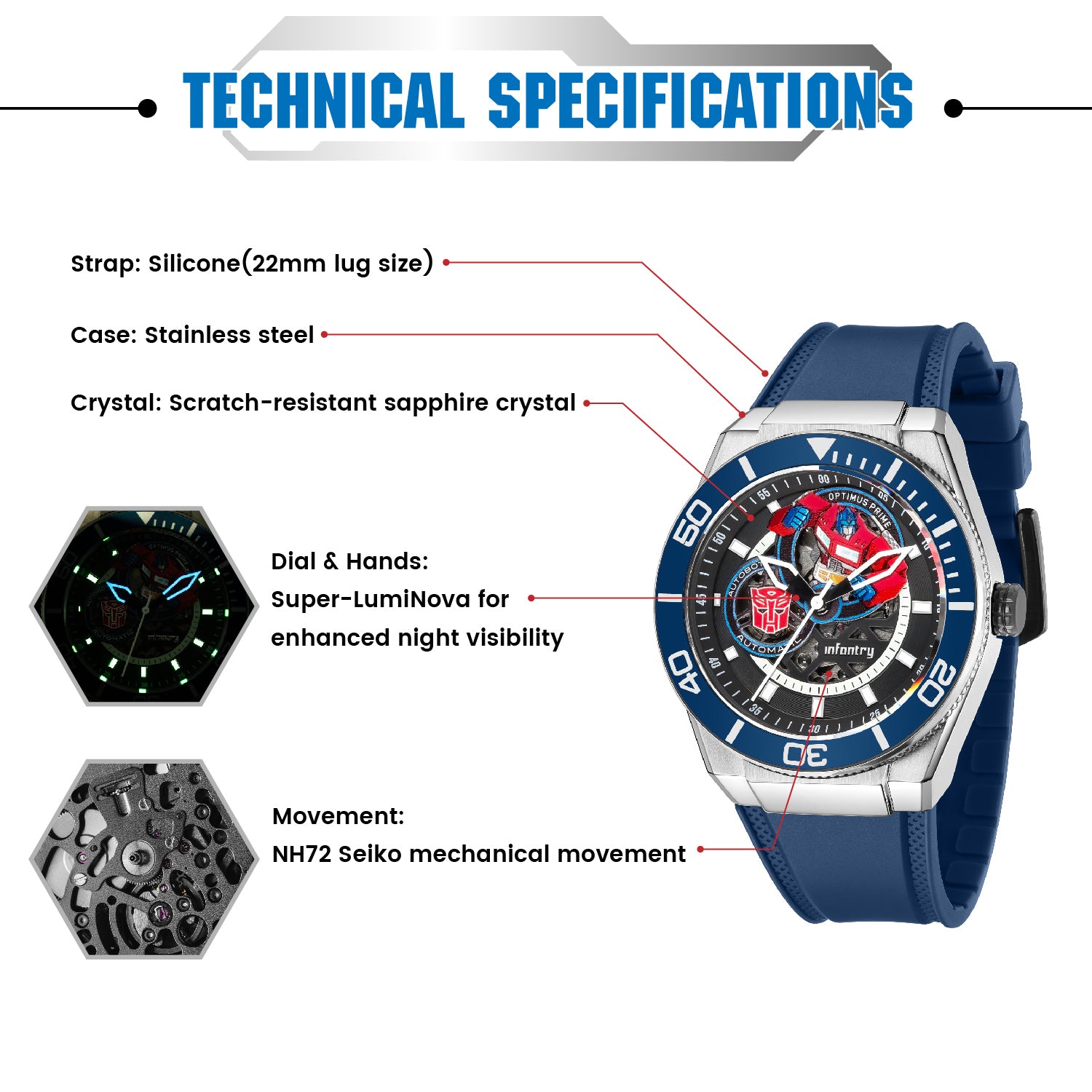Transformers 40th Anniversary Watch: 43mm Modular Mechanical|TokeiToys