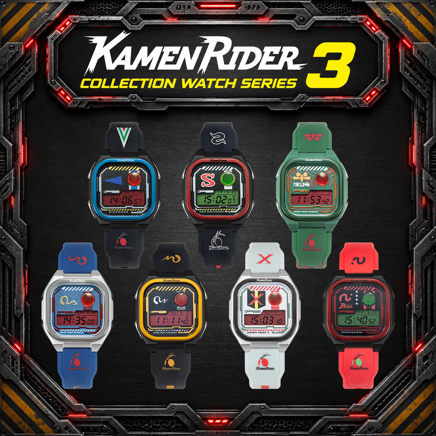 kamen rider digital watch vol.3 full set INP-KR3-LTE-SET