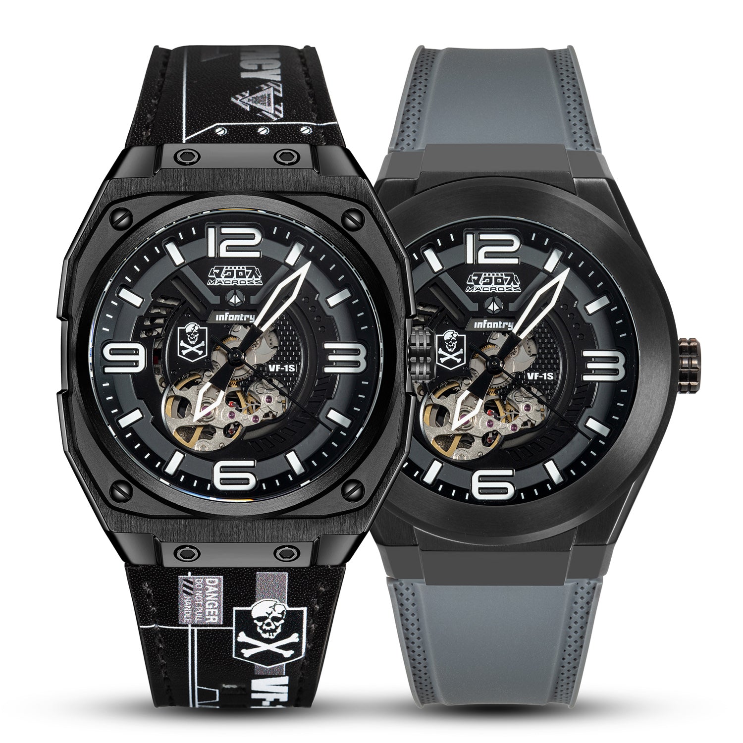 macross robotech modular mechanical watch black MOD42-MAC-SET-BLK-01