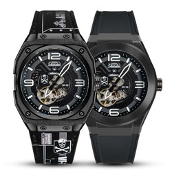 macross robotech modular mechanical watch black MOD42-MAC-SET-BLK-01