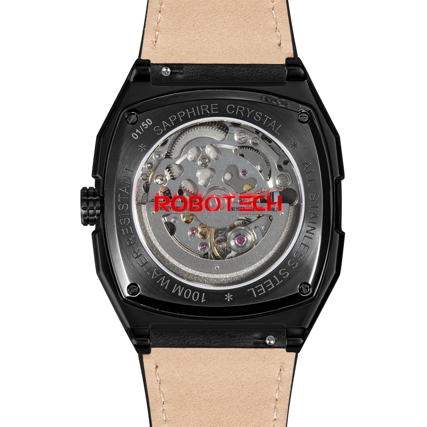 macross robotech modular mechanical watch black MOD42-MAC-SET-BLK-05