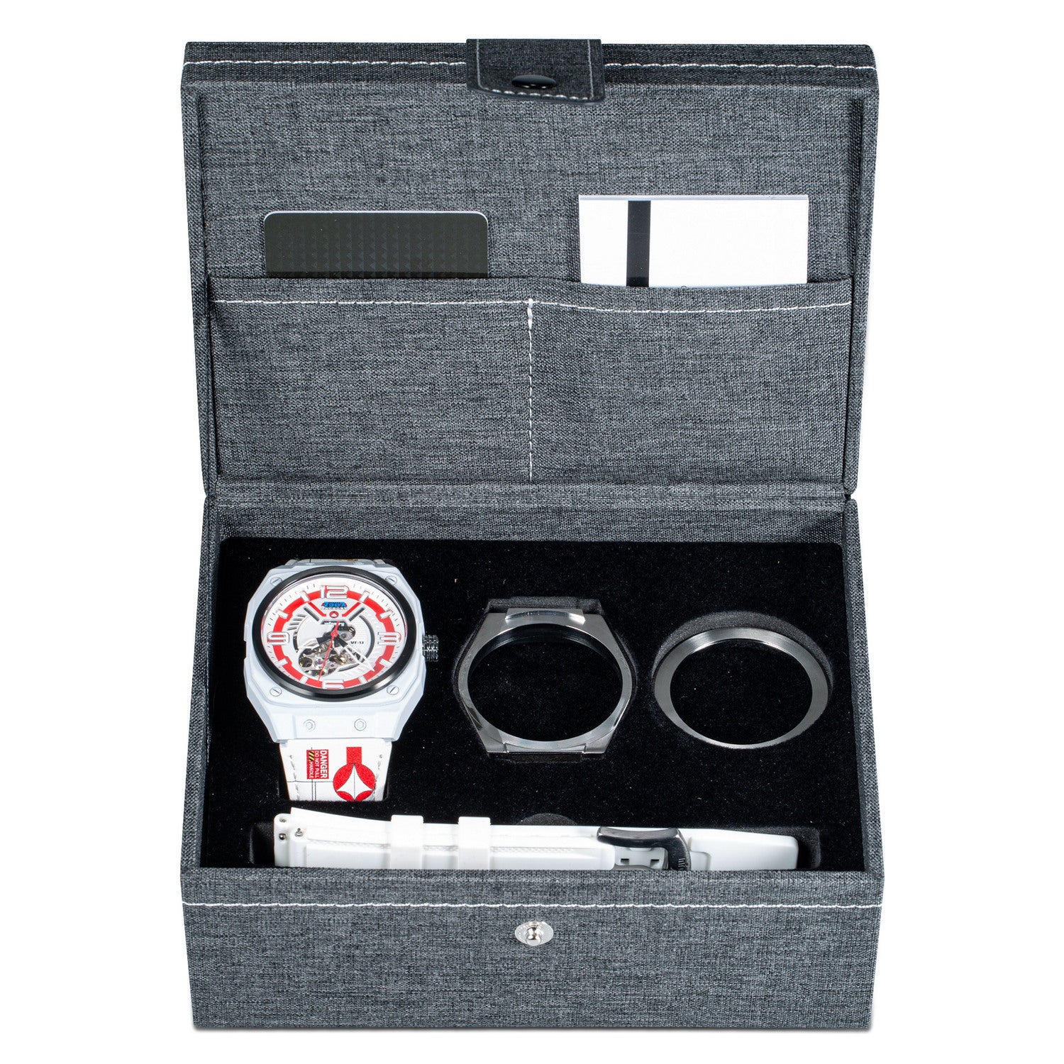 macross robotech modular mechanical watch red MOD42-MAC-SET-R-07