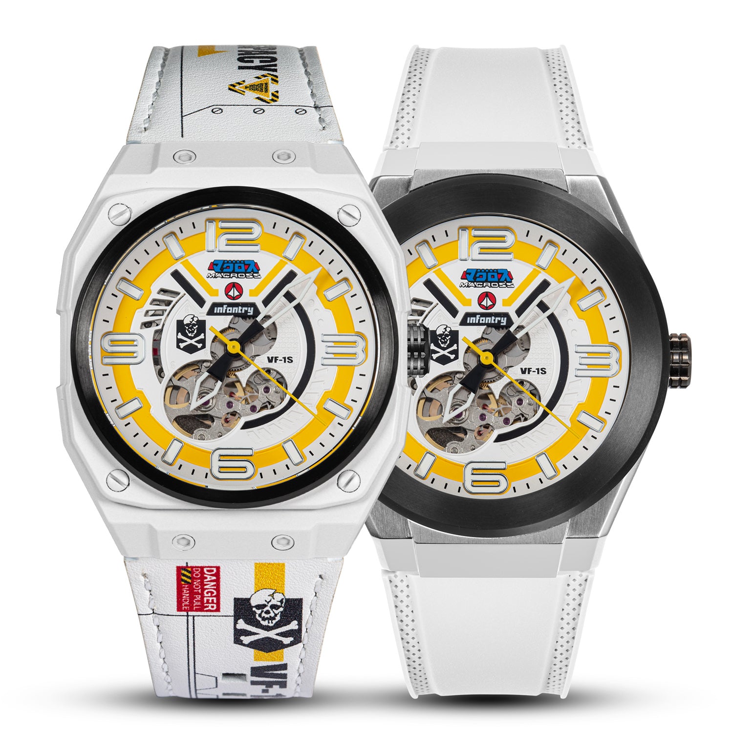 macross robotech modular mechanical watch yellow MOD42-MAC-SET-Y-03