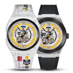 macross robotech modular mechanical watch yellow MOD42-MAC-SET-Y-03