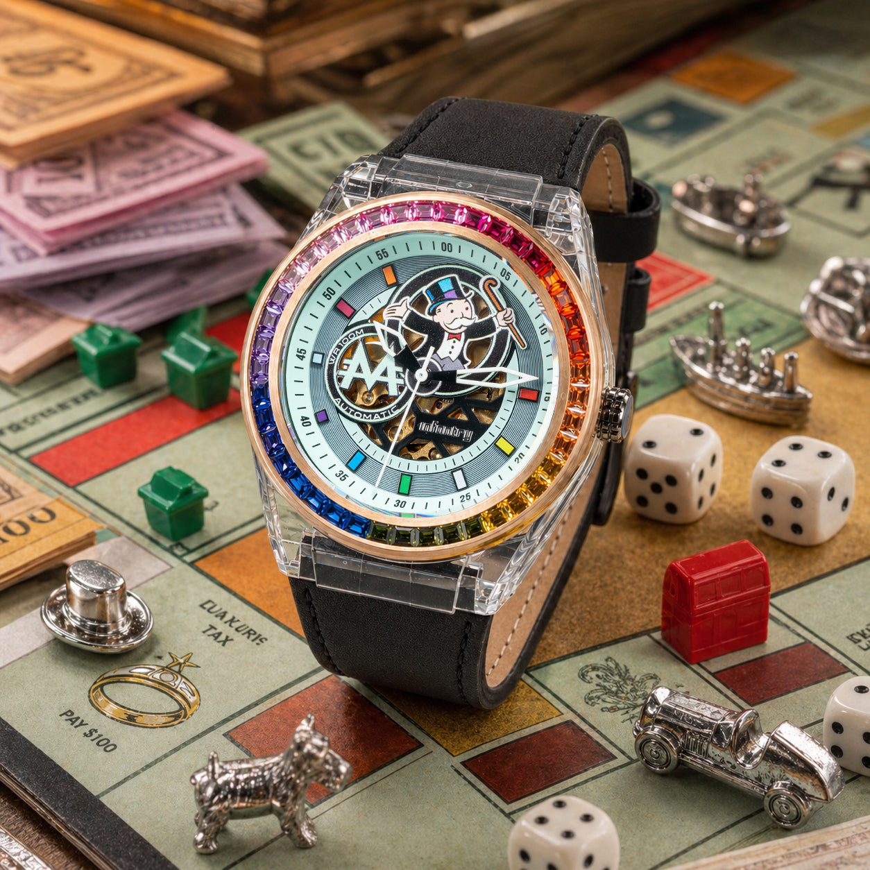 monoply modular automation mechanical watch display MOD44-MP-02-03