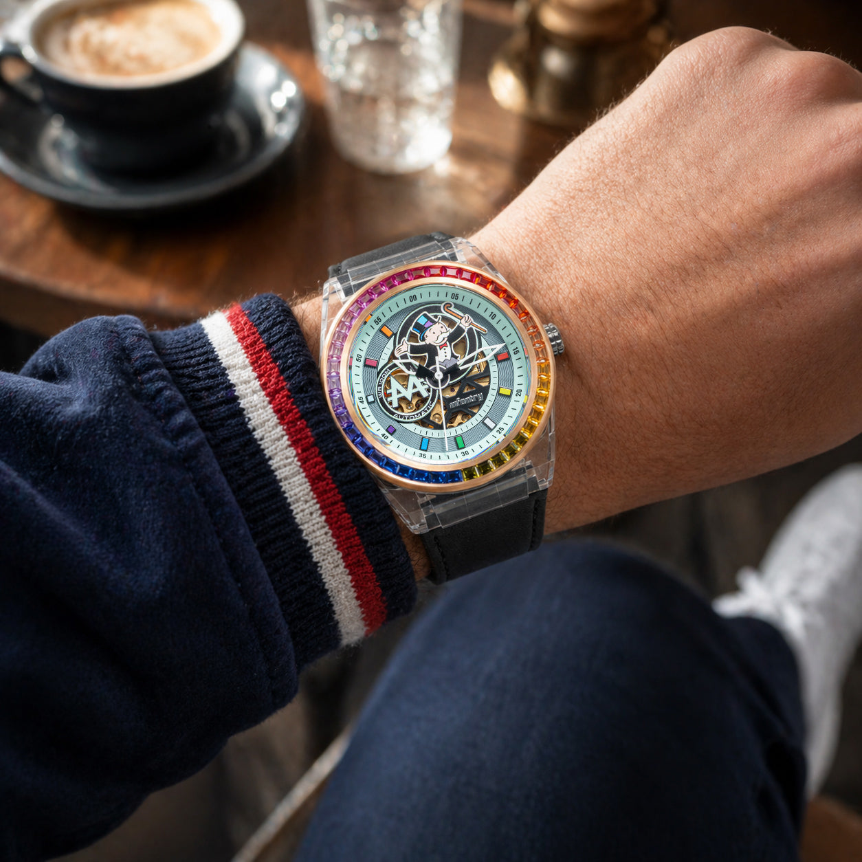 monoply modular automation mechanical watch on wrist MOD44-MP-02-02
