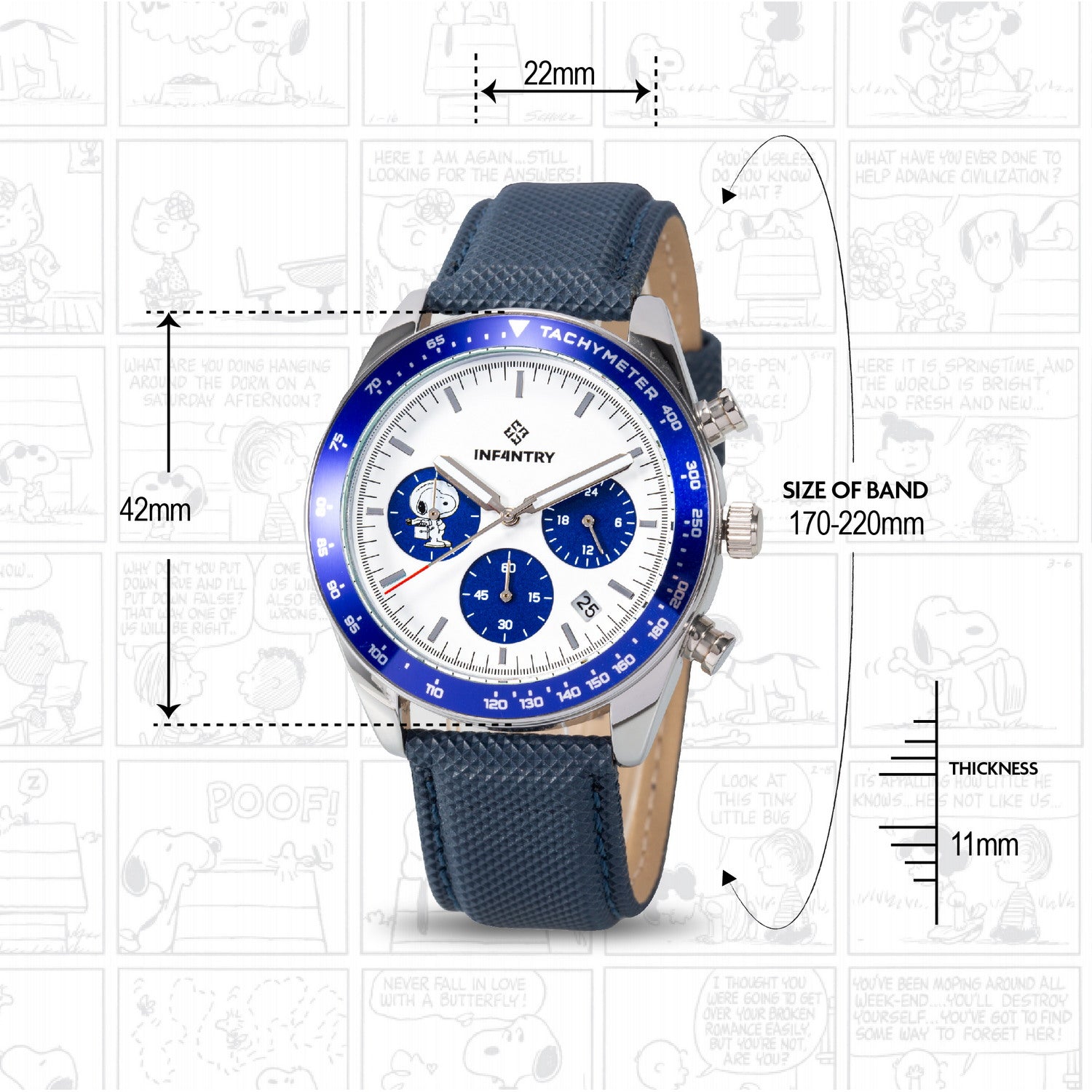 peanut snoopy watch leather size INP-SP4-04