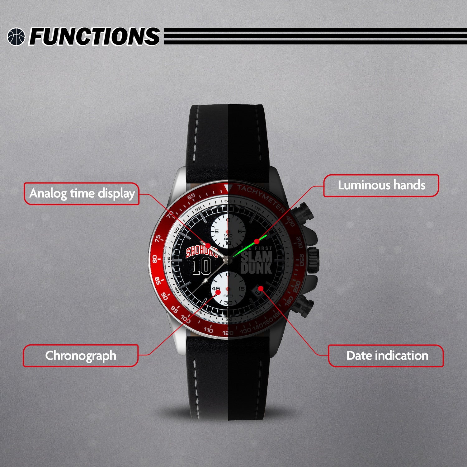 slam dunk watch black function INP-SD
