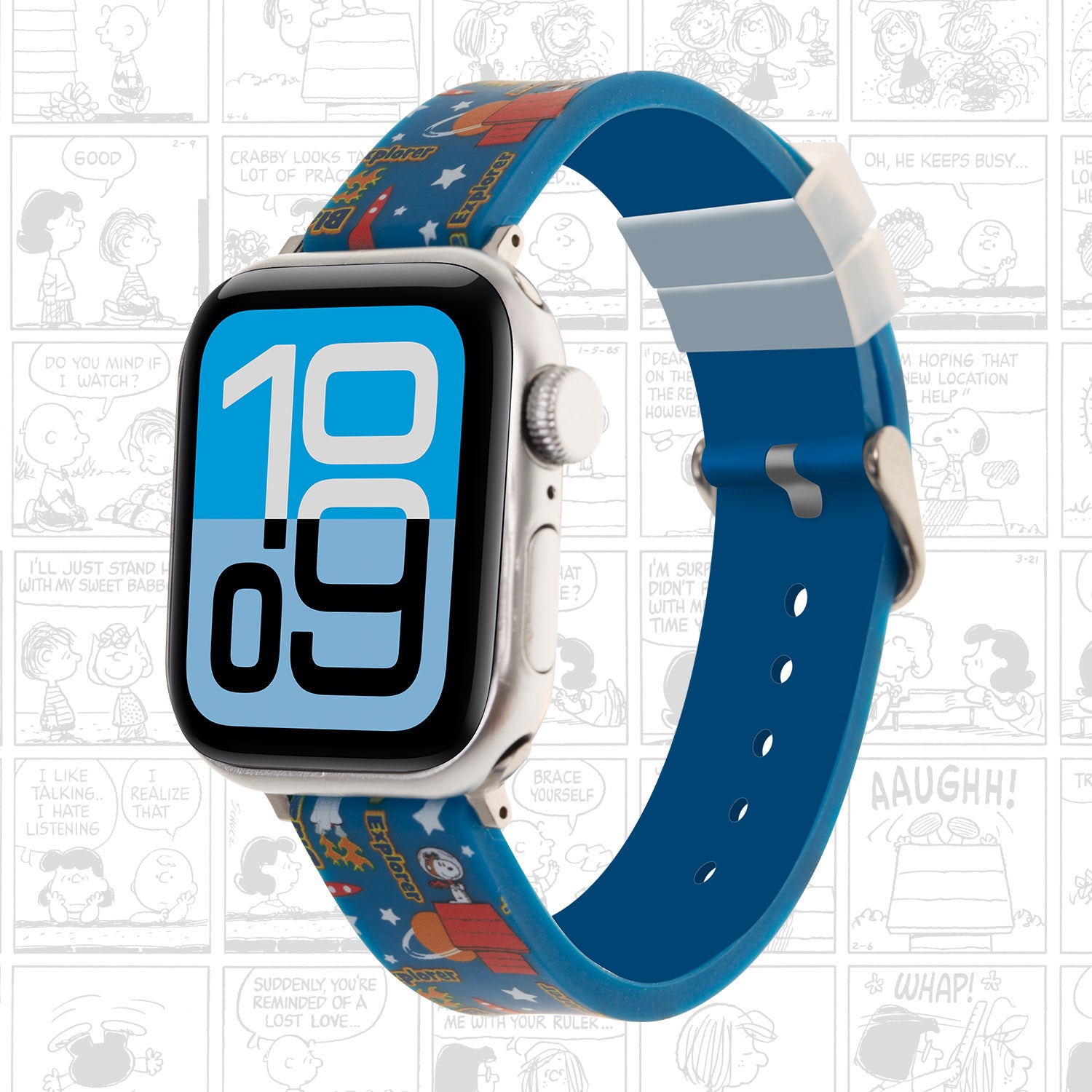 snoopy silicone watch strap blue for apple watch 42 INP-SP-LTE-STP-01-01