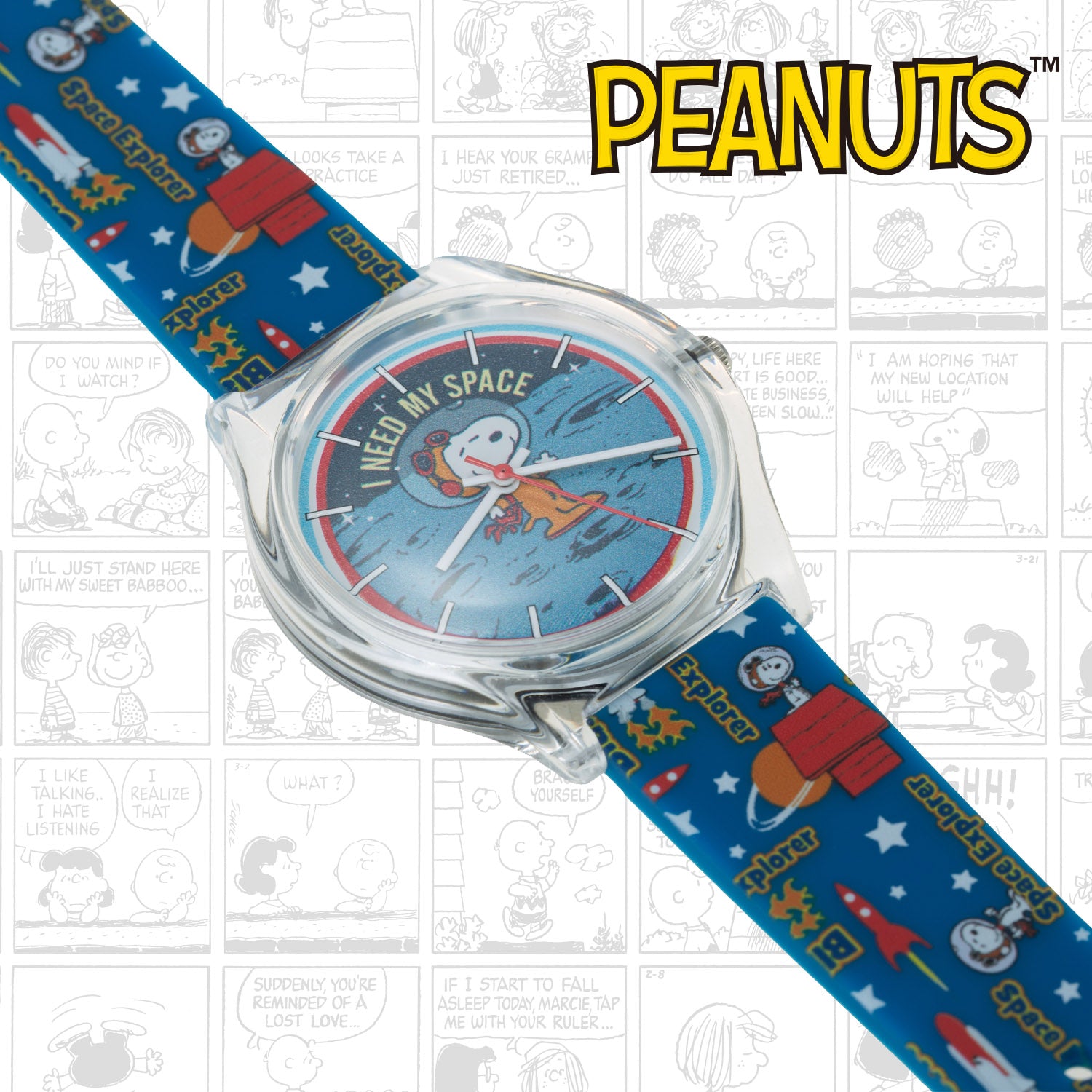 snoopy silicone watch strap blue for apple watch 42 INP-SP-LTE-STP-01-04