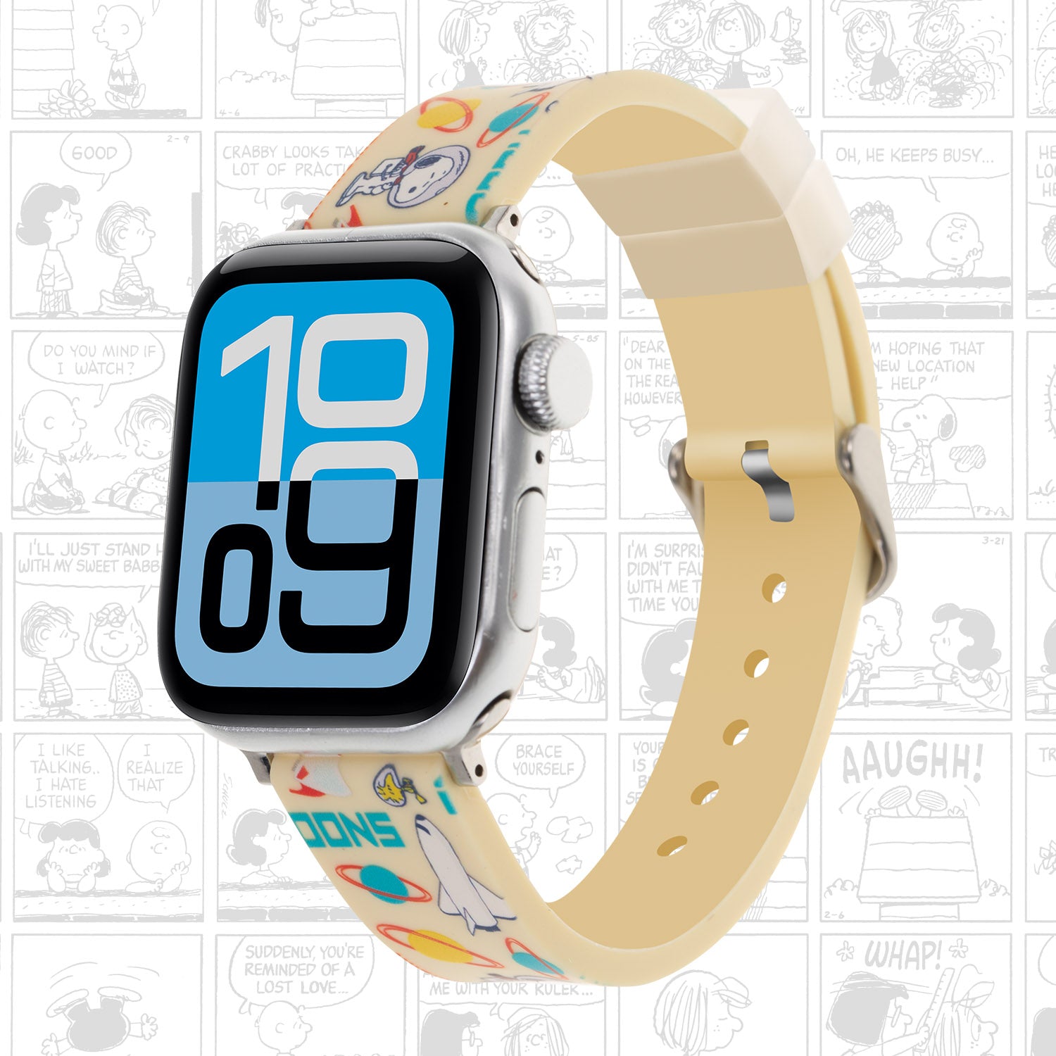 snoopy silicone watch strap off white for apple watch 42 INP-SP-LTE-STP-03-01