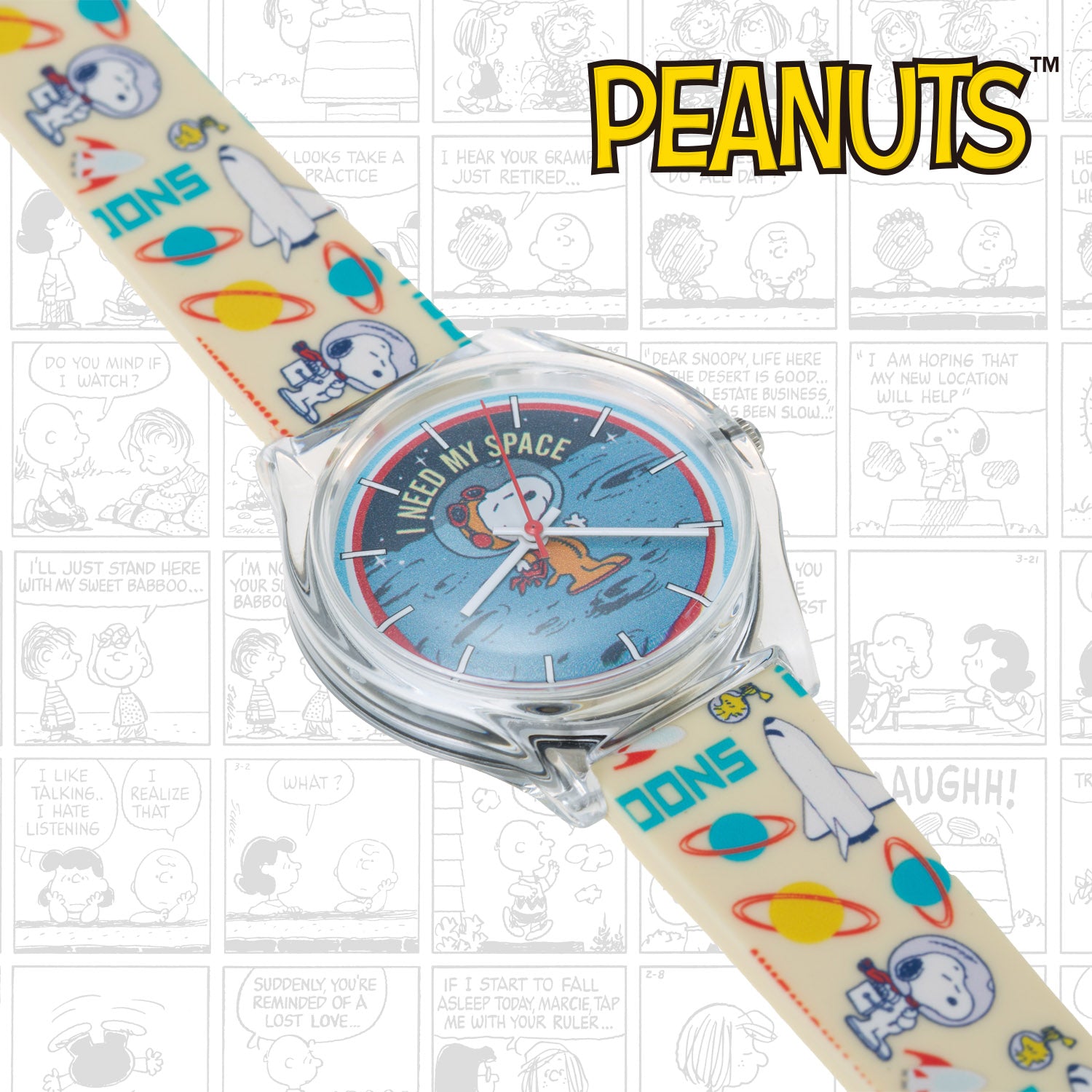 snoopy silicone watch strap off white for apple watch 42 INP-SP-LTE-STP-03-05